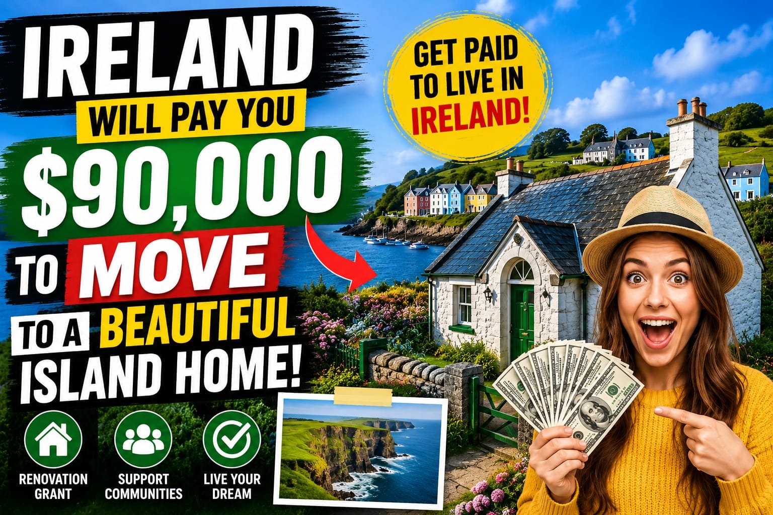 Ireland Will Pay You $90,000 to Move to a Beautiful Island Home Program