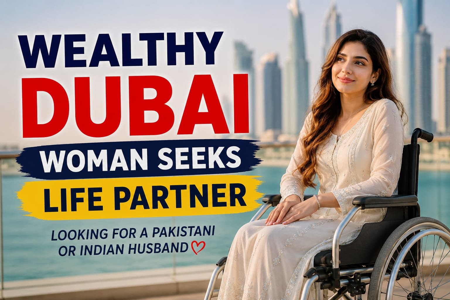 Dubai Disabled Heiress Seeks Pakistani or Indian Husband